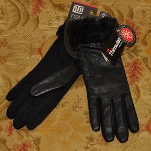 TOUCHPOINT WOMAN GLOVES NEW BLACK LEATHER